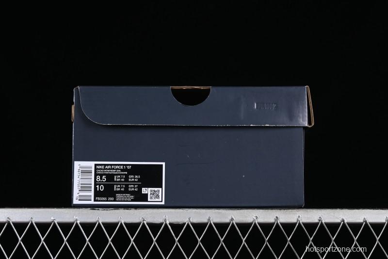 Nike Air Force 1 '07 Low Casual Sneakers with Full-Length Air Cushion - FB3355-200