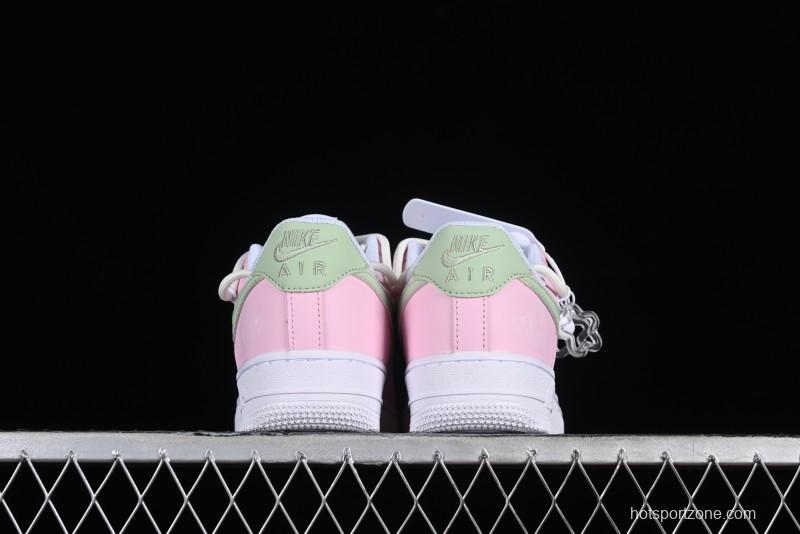 Nike Air Force 1 '07 Low Casual Sneakers with Dreamy Butterfly & Pastel Macaron Colorway - VV1998-013