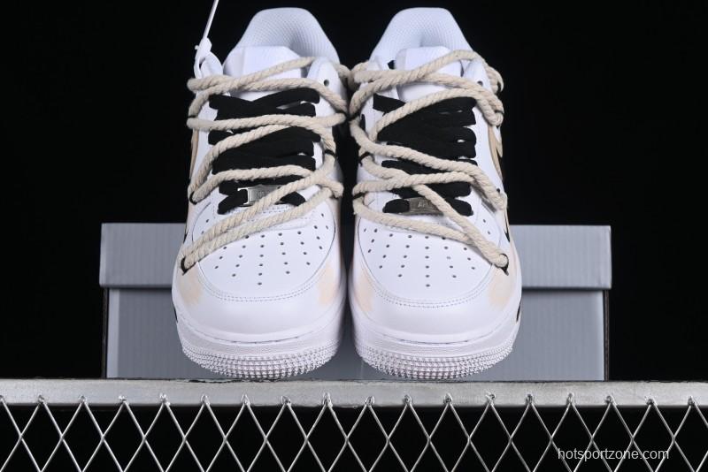 Nike Air Force 1 '07 Low Custom Anime Themed Hand-Painted Swoosh Strap Low-Top Casual Sneakers - ZH0316-013