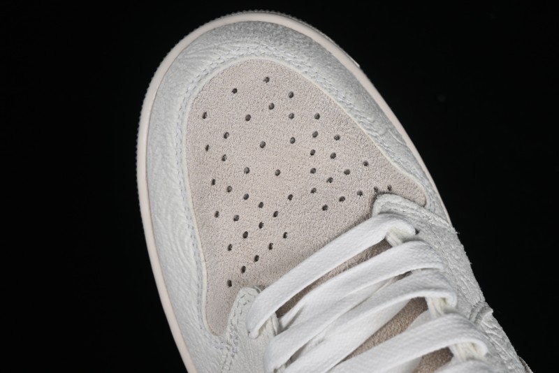 Nike CP3 x Air Jordan 1 Low AJ1 Floral Embossed White Casual Sneakers - FZ0455-200