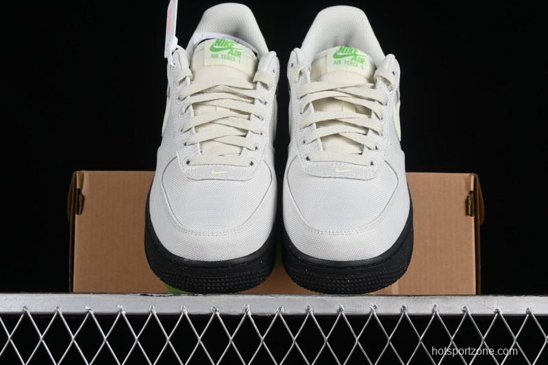 Nike Air Force 1 '07 Low White Black Canvas Casual Sneakers - FJ4160-002