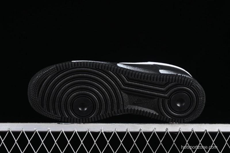 Nike Air Force 1 '07 Low Classic Black White Swoosh Casual Sneakers - FZ0627-010