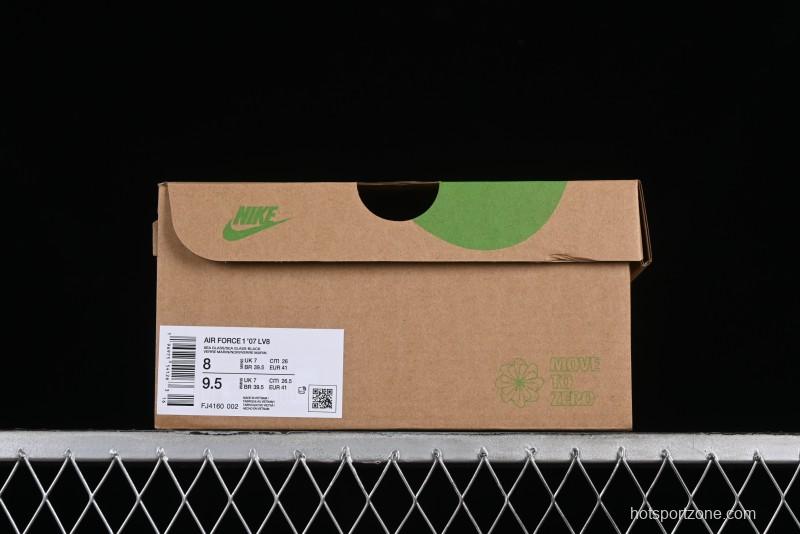 Nike Air Force 1 '07 Low White Black Canvas Casual Sneakers - FJ4160-002