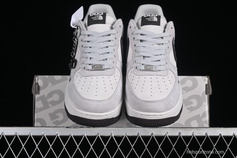 Nike Air Force 1'07 Low The North Face CDG Collaboration - Beige Grey Pigskin Low-Top Casual Sneakers - HD1968-015