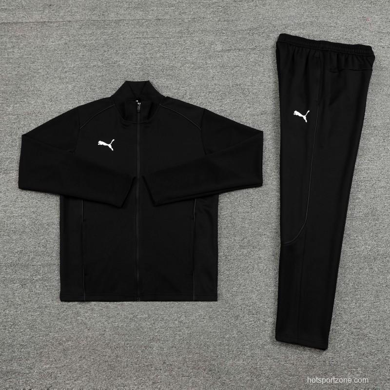 24/25 Puma Black Full Zipper Jacket +Long Pants