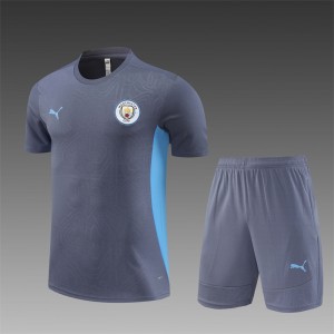 24/25 Manchester City Blue White Short Sleeve Jersey+Shorts