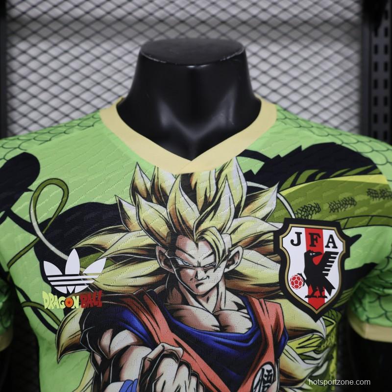 Player Version 2024 Japan Green Dragon Ball Son Goku Jersey