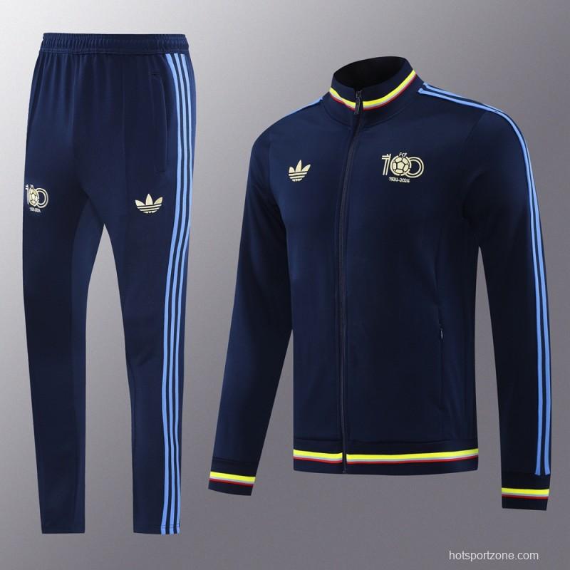 2024 Colombia Navy Full Zipper Jacket +Long Pants