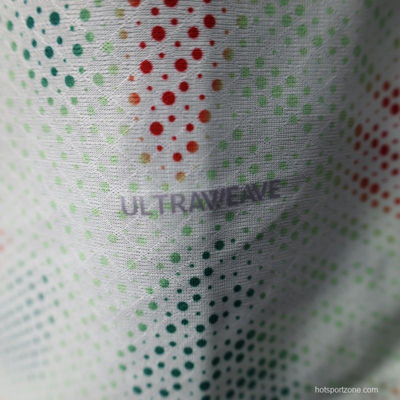 Player Version 2025 Portugal Away Mint Green Jersey with Graphic Pattern