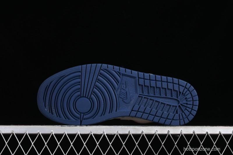 Nike Air Jordan 1 Low LV Collaboration - Light Blue Retro Casual Sneakers - SJ9950-003