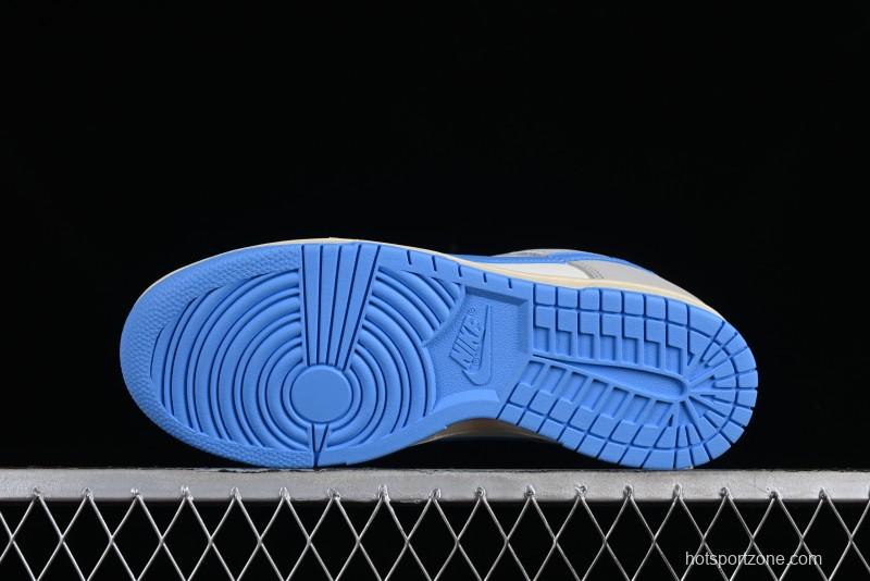 Nike Dunk Low SB "Athletic Department" Grey Blue Leather Skateboarding Shoes - FN7488-133