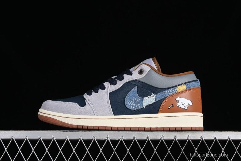 Nike Air Jordan 1 Low AJ1 Customized Low-Top Casual Sneakers - FZ5042-041