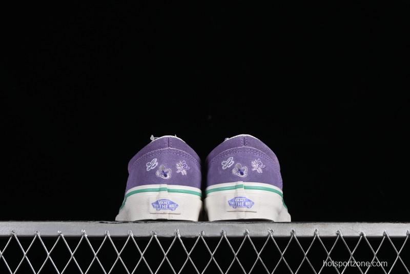 Vans Style 36 Low-Top Skate Shoes with Purple Embroidery - VN000CRPGRN