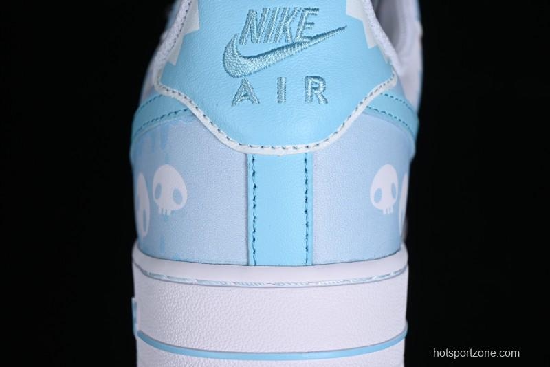 Nike Air Force 1 Low Witch Collaboration Custom Leather Sneakers with Full-Length Air Cushion - CW2288-111