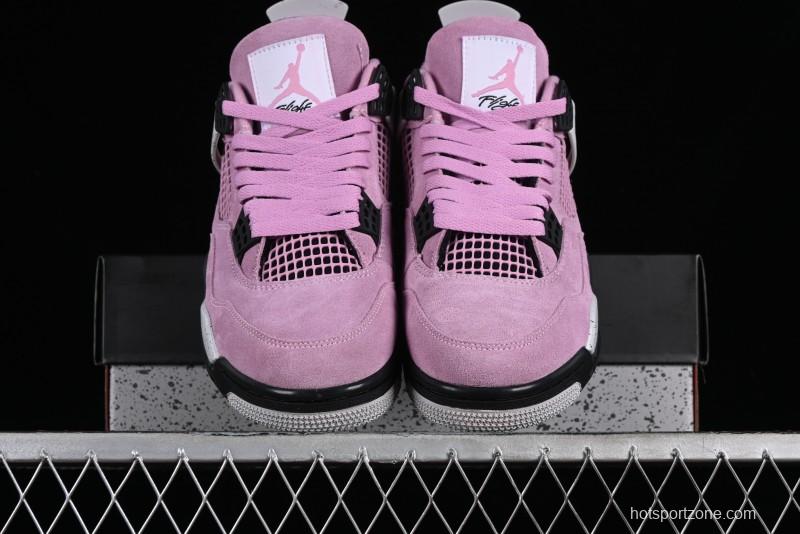 Nike Air Jordan 4 Retro Sneakers in Orchid Pink with Cement Grey Accents - AQ9129-501