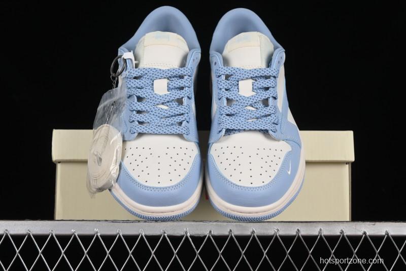 Nike Travis Scott x Fragment Design x Air Jordan 1 Low OG SP AJ1 Retro Sneakers - BB6588-101