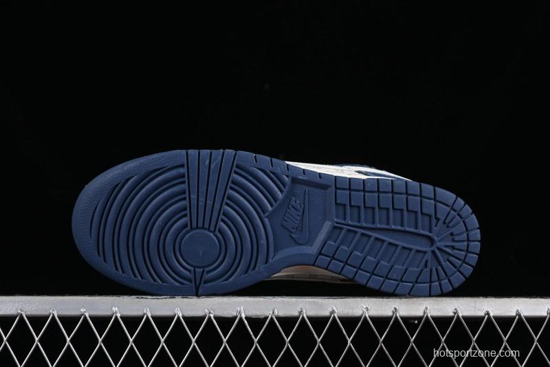 Nike SB Dunk Low Gucci Collaboration - Denim with Light Blue Swoosh Anniversary High-End Custom Low-Top Casual Sneakers - FC1688-141