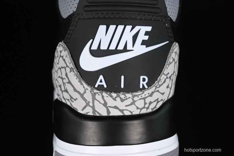Nike Air Jordan 3 Retro Sneakers with Iconic Elephant Print and Visible Air Cushion - DN3707-010