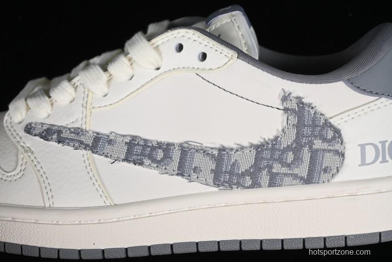 Nike Travis Scott x Fragment Design x Air Jordan 1 Low OG SP AJ1 Retro Sneakers - DM6688-603