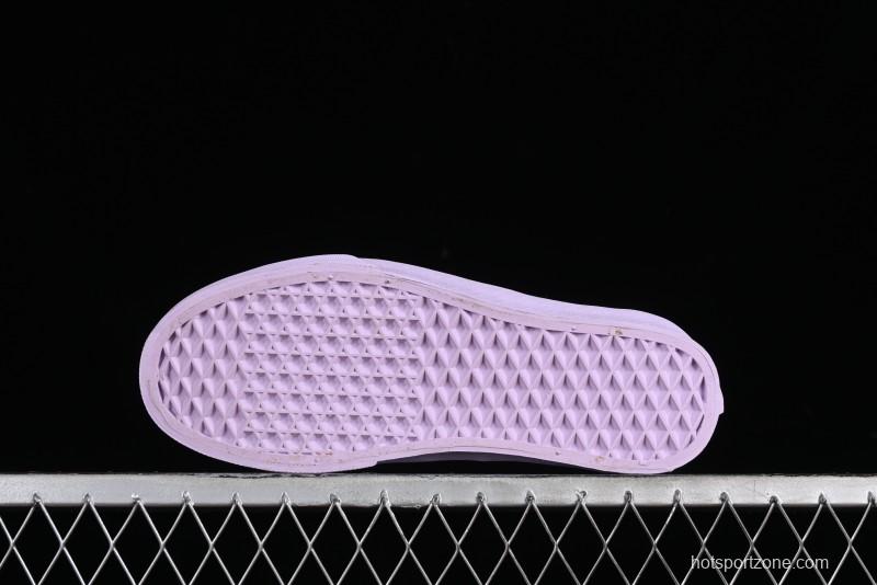 Vans Authentic White Purple Canvas Skate Shoes - VN0009PVCGX