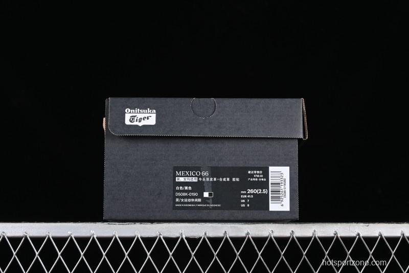 Onitsuka Tiger Mexico 66 Low-Top Leather Sneakers for Casual Running - D508K-0190