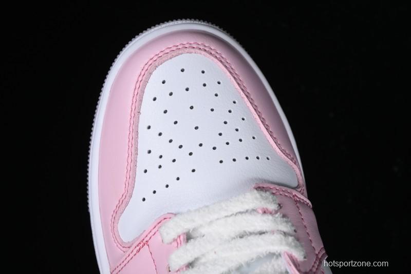 Nike Air Jordan 1 Low "White/Pink Foam/Glacier Blue" Casual Sneakers - HM3706-141