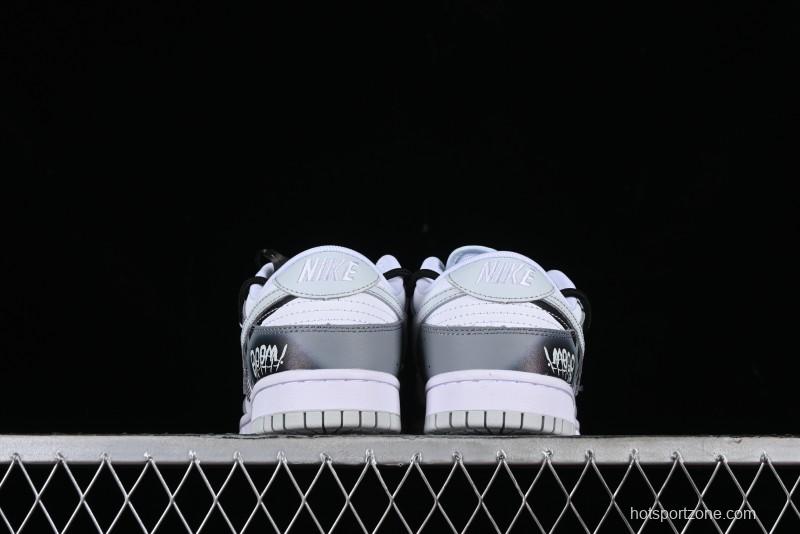 Nike Dunk Low SB Graffiti Halloween Cross Distressed Gradient Lace-Up Casual Skate Shoes - DV0831-101