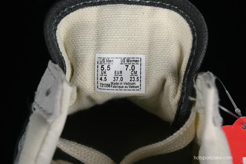 Vans Old Skool Reissue 136 Retro Casual Vulcanized Sneakers in Gray Blue White - VN000CRPGRN