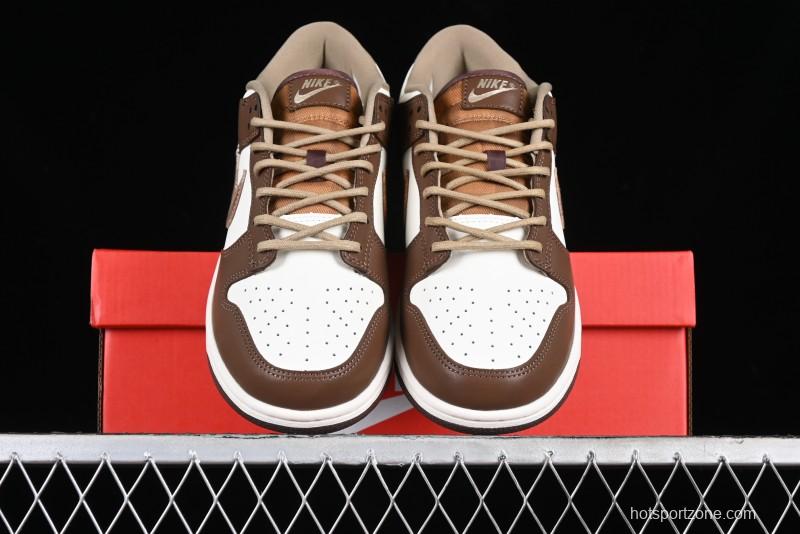 Nike Dunk Low SB White Brown Plaid Casual Skate Shoes - FV3653-191