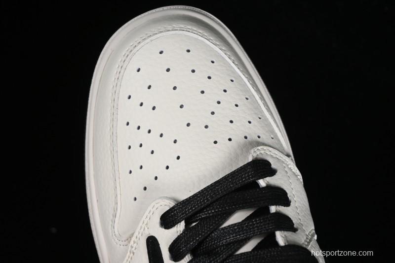 Nike Travis Scott x Fragment Design x Jordan Air Jordan 1 Low OG SP AJ1 LV Beige Black Red Casual Sneakers - LX1988-700