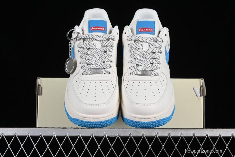 Nike Supreme x Air Force 1'07 Low Casual Sneakers in Lake Blue - HD1968-024