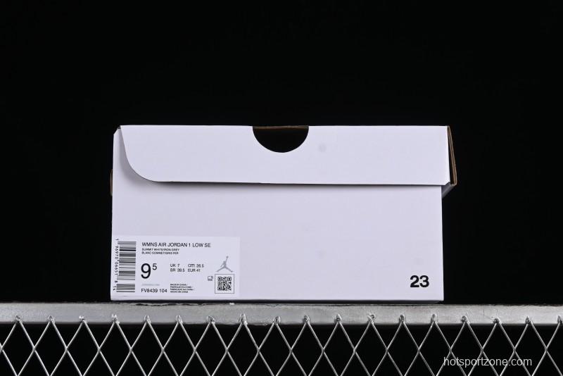 Nike Air Jordan 1 Low Flight Vintage Casual Sneakers with Distressed White-Blue Design - FV8439-104