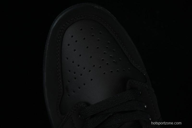 Nike Air Jordan 1 Low AJ1 Black Gold Hook Casual Sneakers - 553558-071