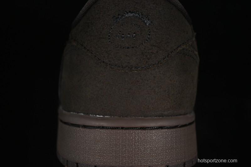 Nike Travis Scott x Air Jordan 1 Low OG AJ1 Reverse Swoosh Sneakers - DM7866-202