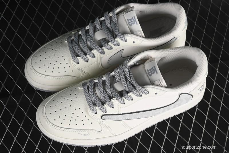 Nike Travis Scott x Fragment Design x Air Jordan 1 Low OG SP AJ1 Low Top Casual Sneakers - DM7866-022