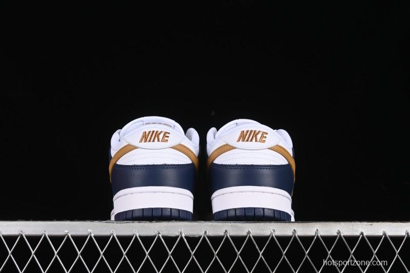 Nike Dunk Low SB Skateboarding Shoes in Black/White/Gold Colorway - FB9109-111