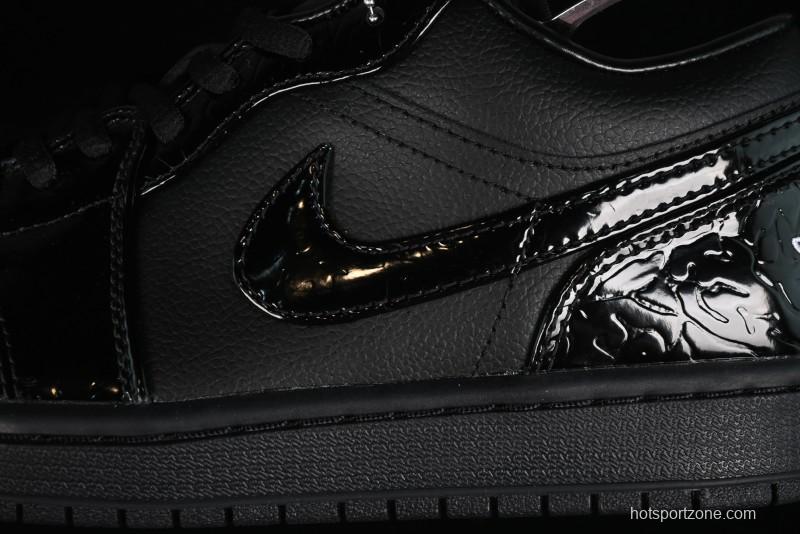 Nike Air Jordan 1 Low "Black Croc" Casual Sneakers - HJ7743-010