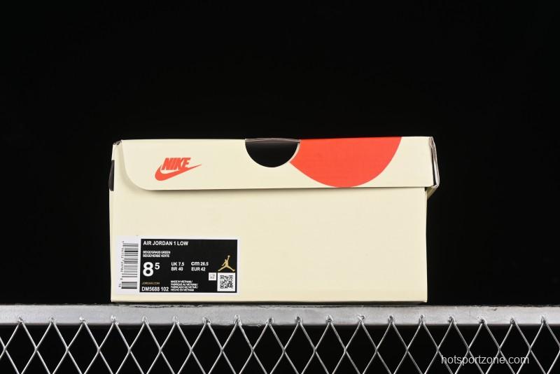 Nike Air Jordan 1 Low Stussy Collaboration Retro Basketball Shoes - DM5688-102