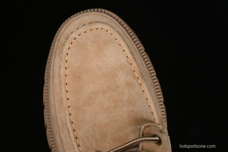 Timberland Low-Top Casual Shoes for Men - Italian Oil-Grained Leather with Anti-Slip Rubber Sole - TB73535SAND