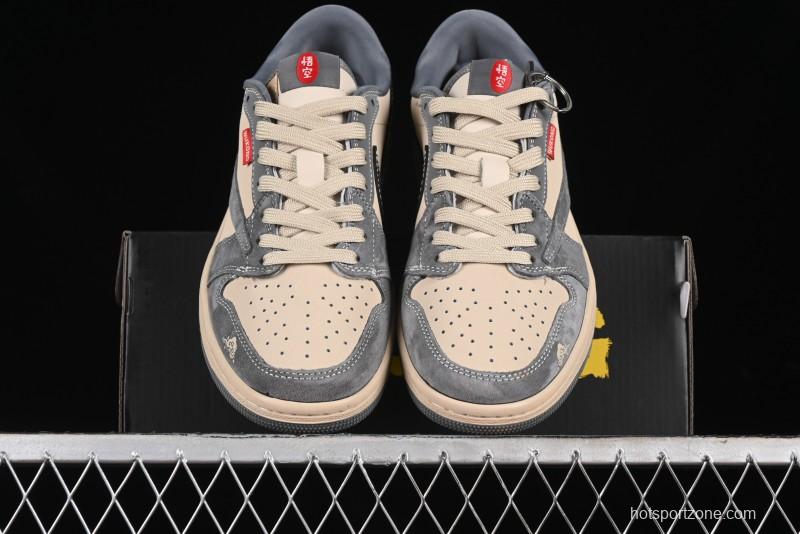 Nike Travis Scott x Fragment Design x Air Jordan 1 Low OG SP AJ1 Retro Sneakers - CH6336-013