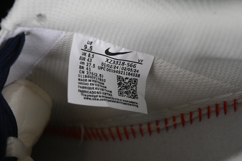 Nike Air Force 1 '07 Low Stussy Collaboration - Blue Red Print Low-Top Casual Sneakers - XZ3318-566
