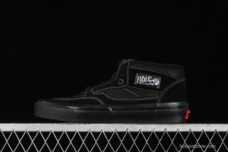 Vans Half Cab 33 DX Black Knight Anaheim Classic Retro Skate Shoes - VN0A5KX6BKA