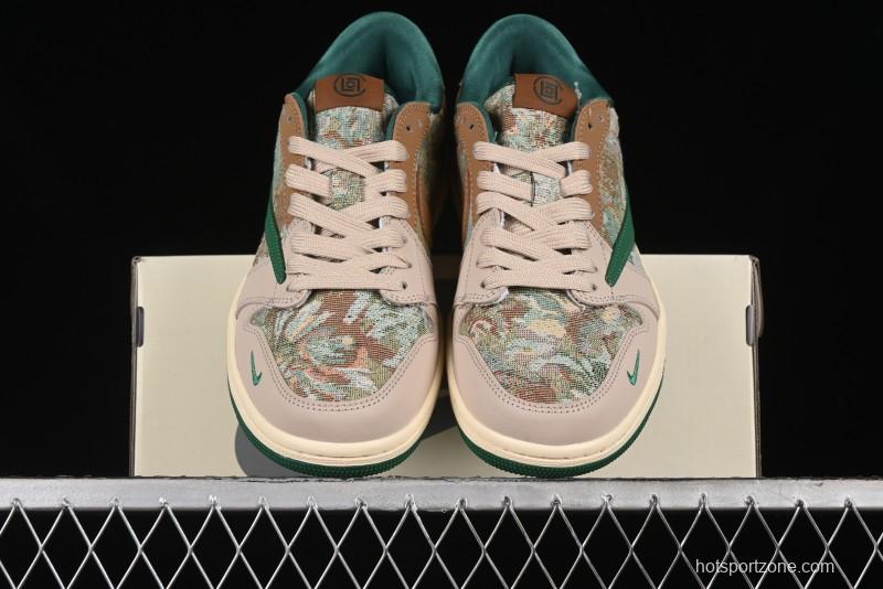 Nike Travis Scott x Fragment Design x Air Jordan 1 Low OG SP AJ1 Retro Sneakers - JH6088-611