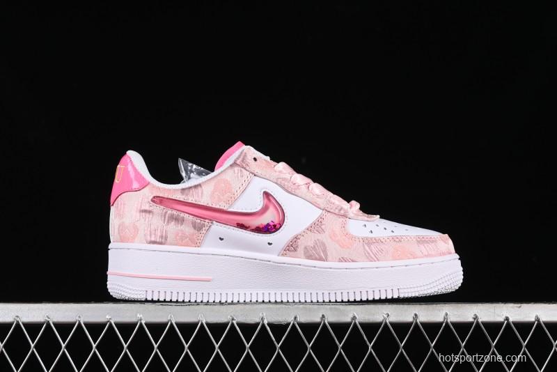 Nike Air Force 1 '07 Low Valentine's Day Limited Edition Pink Bear Sneakers - DH2920-111