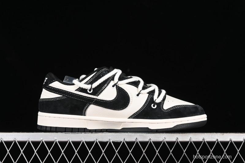 Nike SB Dunk Low BAPE Collaboration Strap Black Hook Anniversary Custom Low-Top Casual Sneakers - SJ2068-269