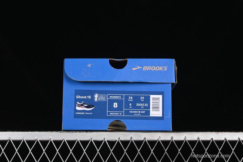 Brooks Ghost 15 Running Shoes with DNA LOFT V2 Cushioning and Breathable Air Mesh - 1203801B497