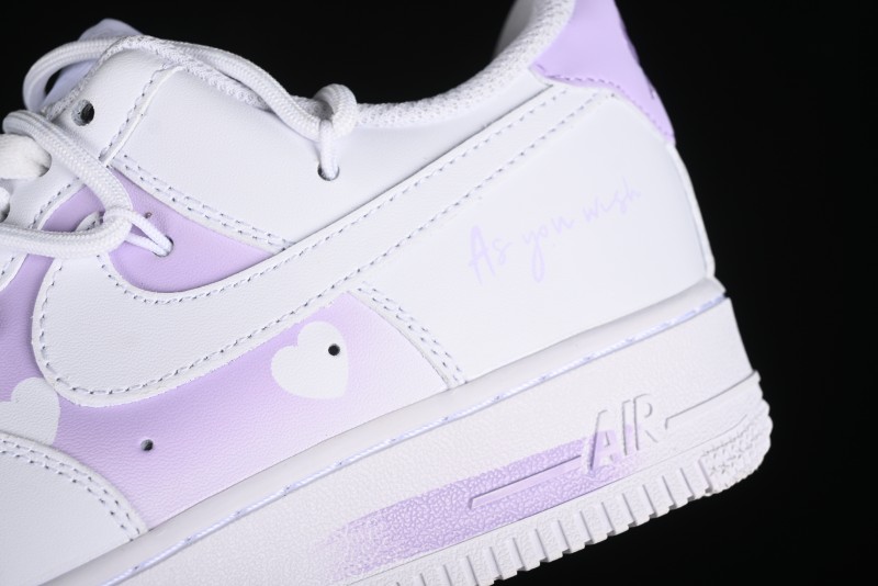 Nike Air Force 1 '07 Low Custom Spray Painting Romantic Message Low-Top Casual Sneakers - ZH0316-028