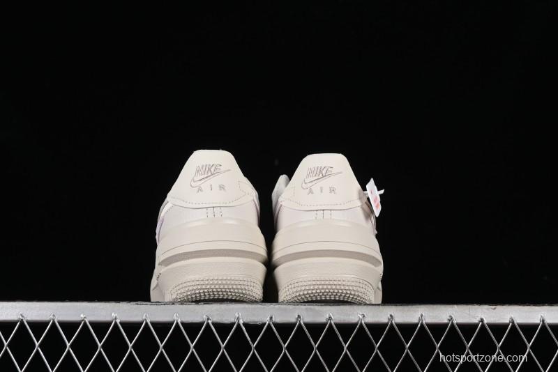 Nike Air Force 1 PLT AF ORM Triple White Low Top Casual Sneakers - DJ9946-108