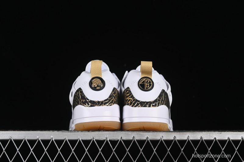 Nike Jordan Spizike Low Casual Shoes with Cracked Leather Design - HJ9019-100