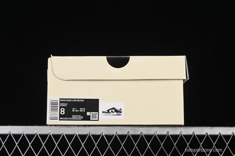 Nike SB Dunk Low SUP Collaboration - Black White Black Swoosh Anniversary Custom Low-Top Casual Skate Shoes - MM1089-020